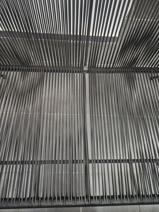 Cadeirão de Jardim de 2 Lugares em Resina e Metal Preto