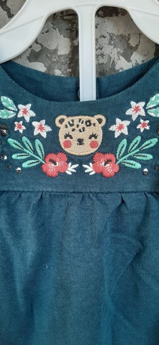 Bluzka Tunika z haftem, C&A, rozm. 74, stan bdb