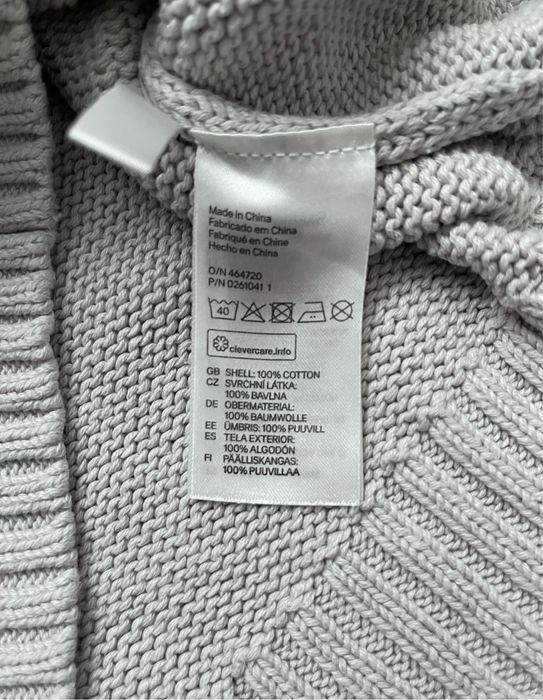 Теплый вязаный свитер-реглан H&M, кофта на девочку 11-12 лет