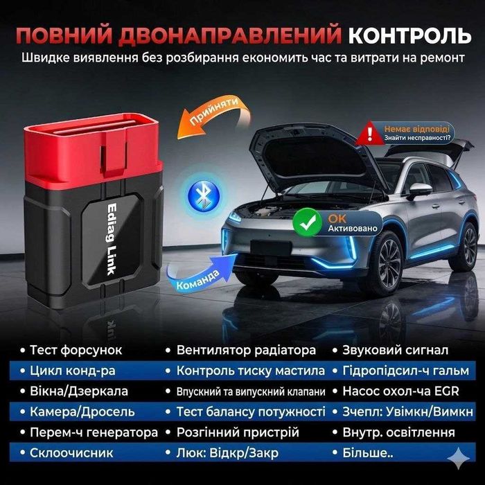Автосканер Ediag Link сканер помилок Kingbolen OBD2