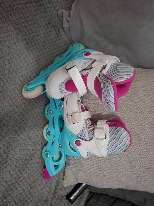 Raven Loret Patins de rodas ajustáveis 2 em 1 com rodas luminosas