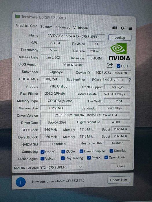 Karta graficzna Gigabyte RTX 4070 Super Gaming OC 12GB