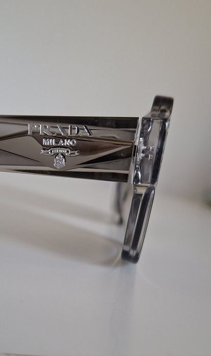 Okulary prada pr 02ZS kwadratowe ochrona UV męskie