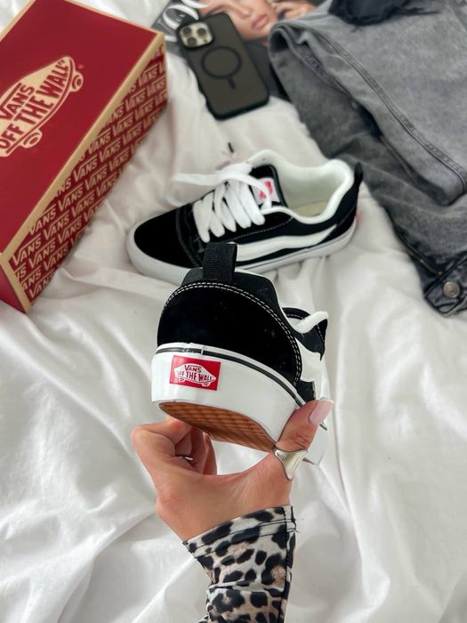 PREMIUM‼️ Кросівки KNU OLD SKOOL BLACK WHITE ванс кну чорні класика
