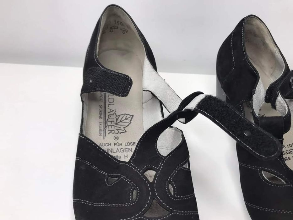 Czółenka skórzane zamszowe Waldlaufer  Rozmiar 40