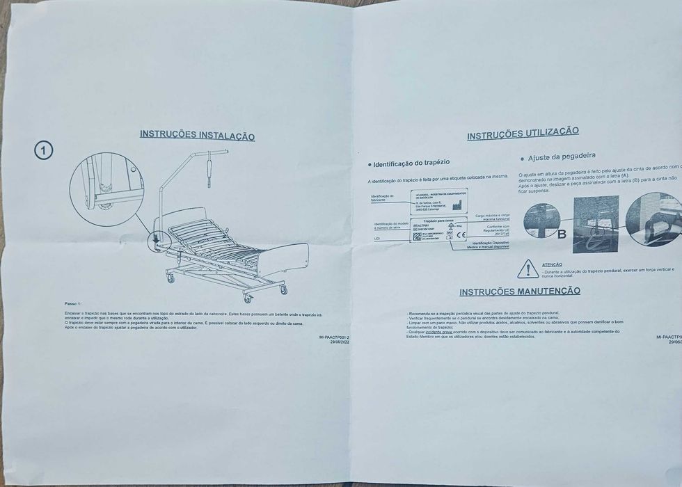 Cama articulada com barras de protecção pouco usada