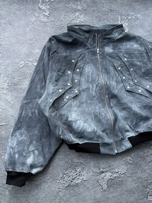 baggy textured faded denim jacket sk8 y2k opium vintage