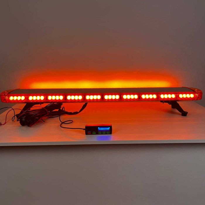 Проблисковий маячок мигалка 118 см на дах LED, 12/24v жовтий