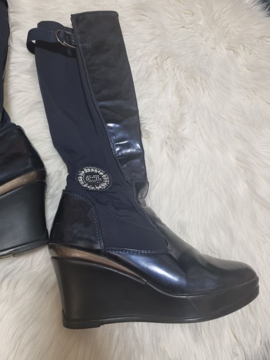 Kozaki przejściowe platforma 39 ciemny granat