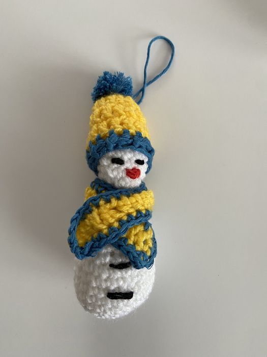 Bałwanek na choinke zawieszka handmade