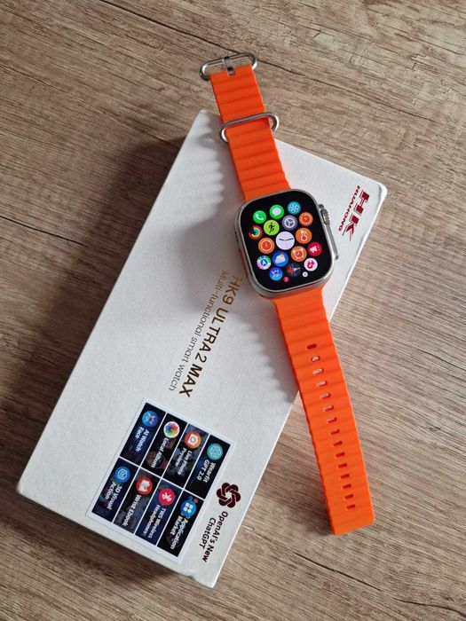 Smartwatch HK9 Ultra 2 Max pomarańczowy nowy