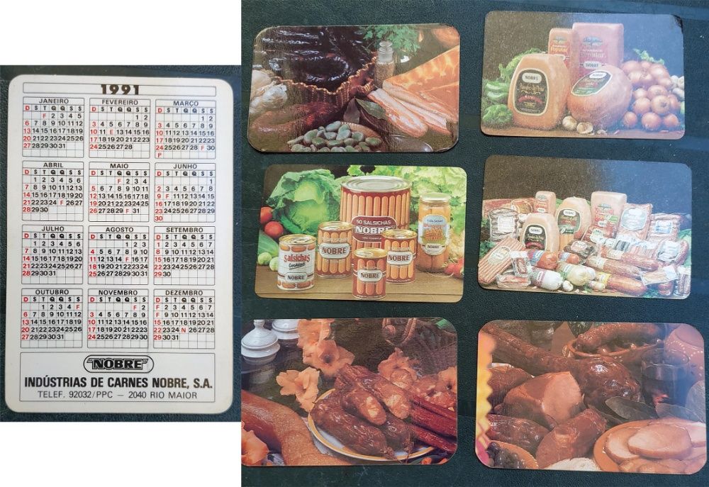 Calendários e Baralhos de Cartas