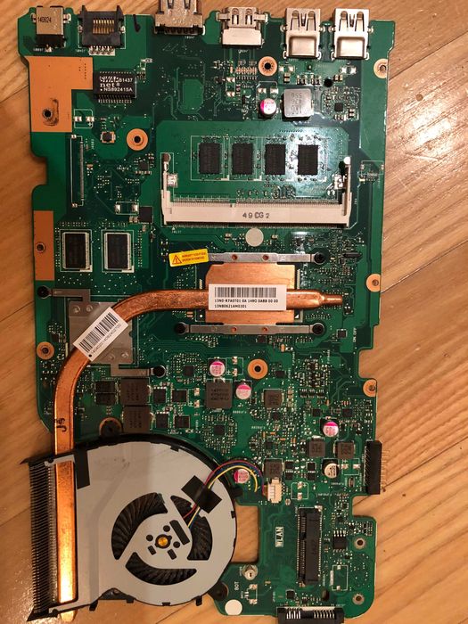 Płyta główna, chłodzenie, Wentylator, Wiatrak do laptopa Asus A555