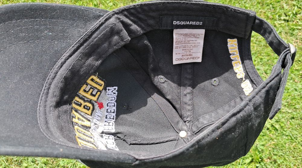 Dsquared2 Fight for Freedom baseball czapka czarna z daszkiem
