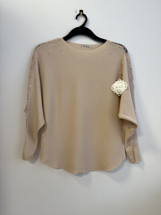 Sweter damski nietoperz bawełna