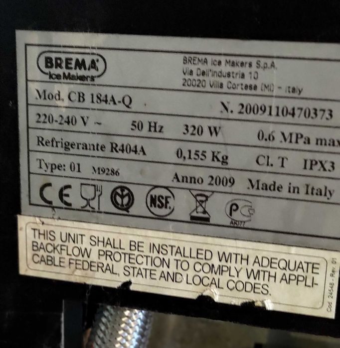 Kostkarka do lodu Brema Ice Makers 21kg/24h