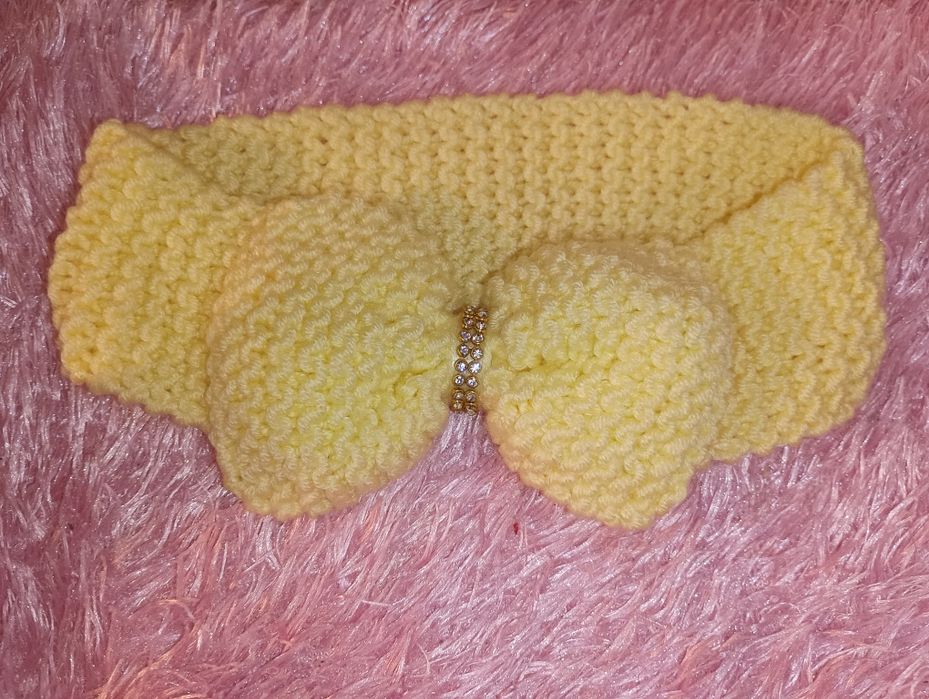 Fita para cabeça em tricô