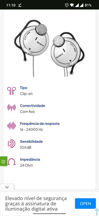 SONY  MDR-Q55SL - SELADO - ANO 2003 - RARO