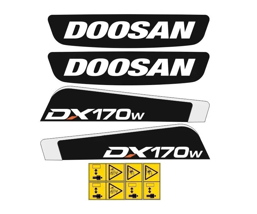 Naklejki oklejenie naklejka - DOOSAN DX170W Zamiennik