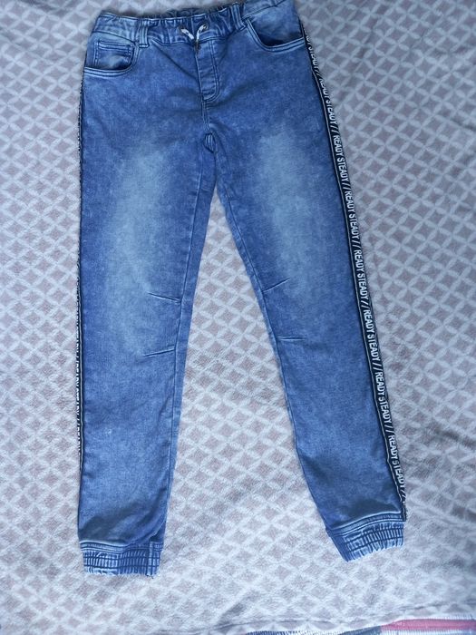 Spodnie jeansowe joggery młodzieżowe cool club 164