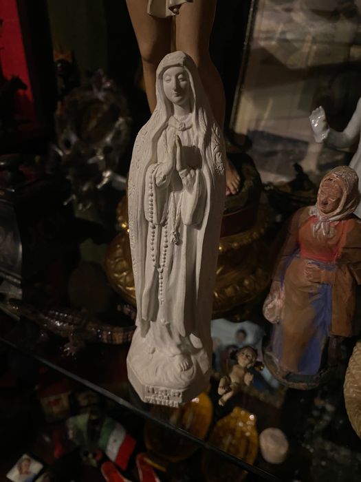 Escultura Nossa Senhora Bordalo Pinheiro Caldas da Rainha Carimbada Q