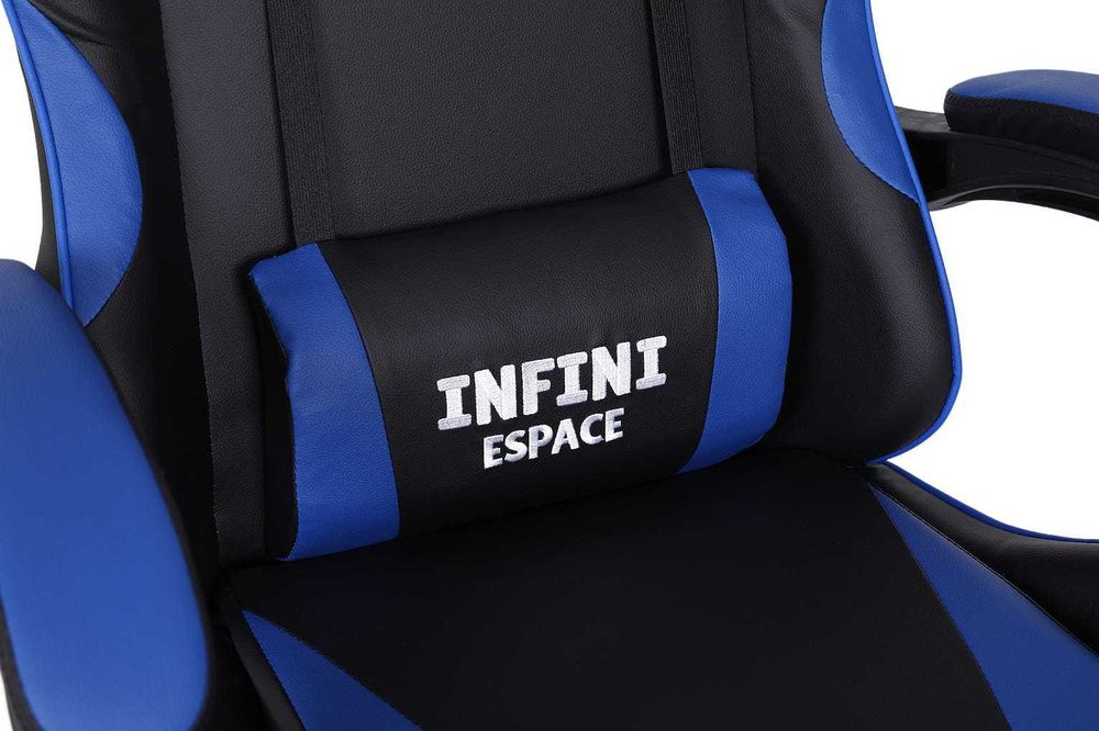 Fotel Gamingowy z podnóżkiem INFINI ESPACE Blue