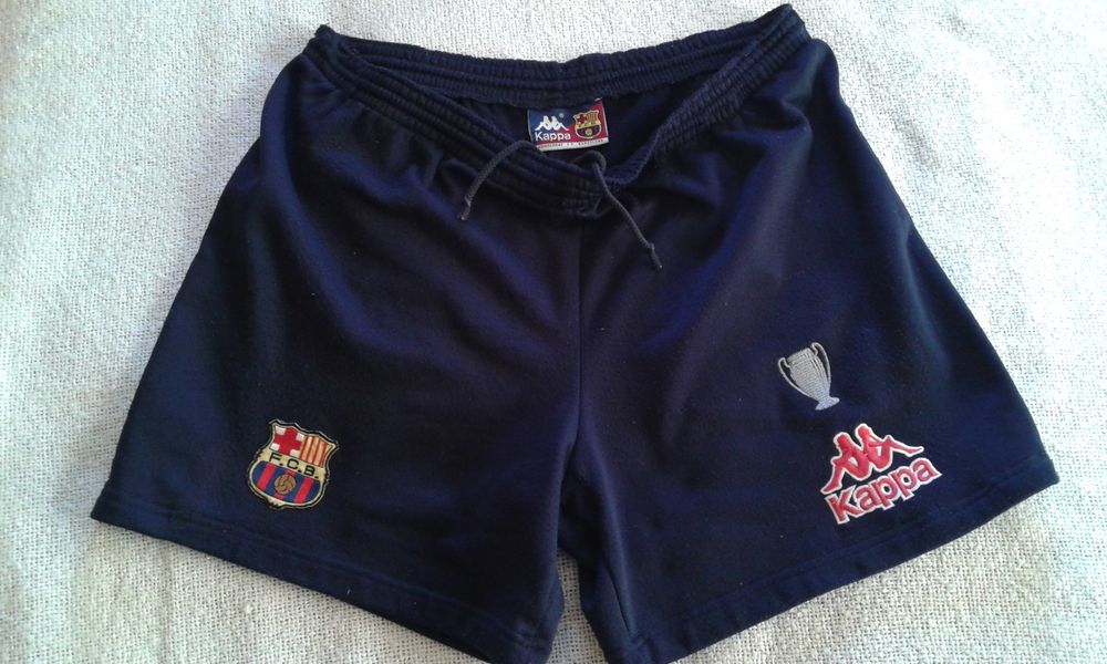 Calções oficiais Barcelona, marca Kappa, modelo de treino, 1996/1997.