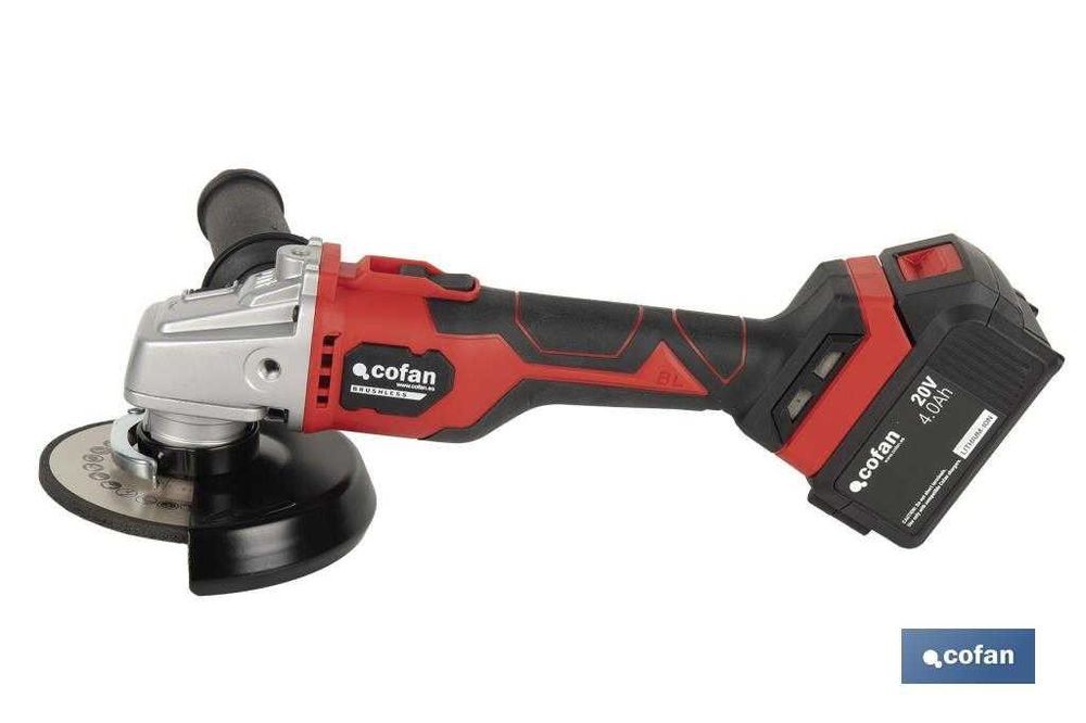 Rebarbadora a Bateria Li-on + Bateria 20V 4 AH + Carregador rápido