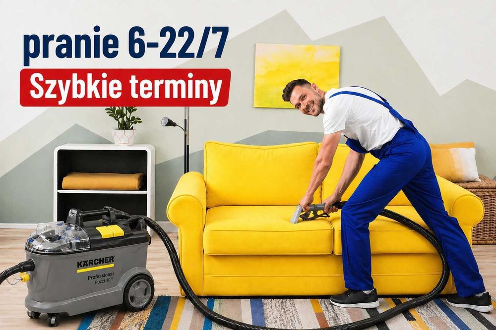Pranie Tapicerki Sof Kanap Foteli Krzeseł Wersalki Materaca Wykładziny