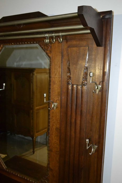wieszak / garderoba artdeco . 1920 . dąb