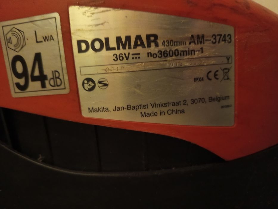Kosiarka elektryczna dolmar.makita AM 3743 .36 v