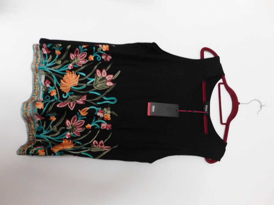 Klass bluzka czarna haft kwiaty 40