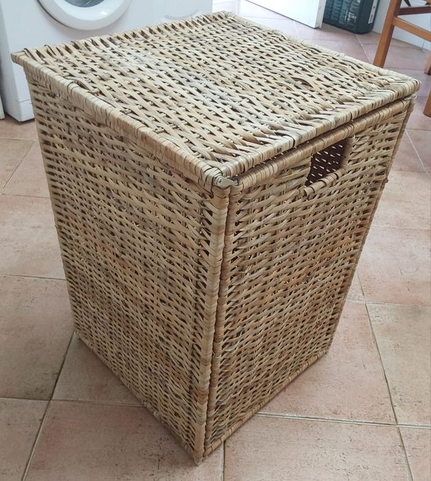 CESTA DE ARRUMAÇÃO EM VERGA (PALHA). Casa Sala Quarto Dispensa Garagem.