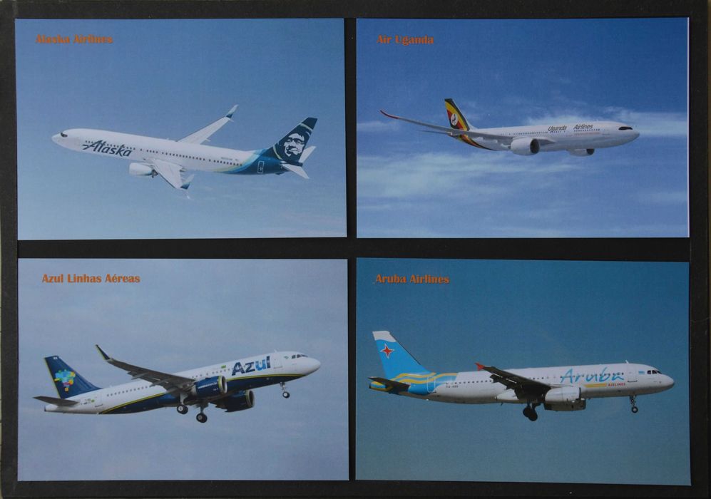 Postais - Lote de 8 unidades - companhias aéreas - X10382