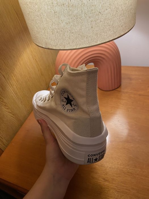 Bota teni platadorma All star branca