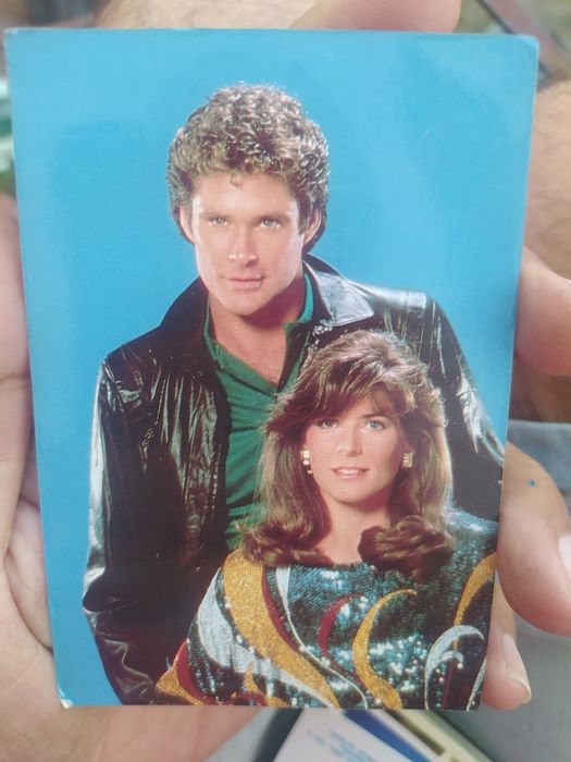 Knight rider David Hasselhoff e Patrícia McPherson calendário do justiceiro 12/27 Michael e Bonnie