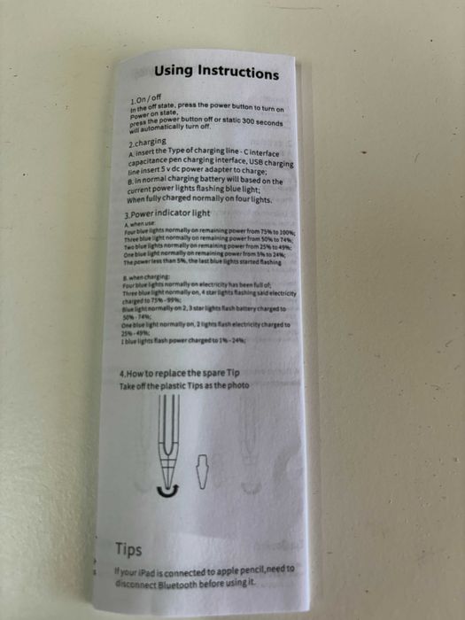 Caneta Stylus Touch Pen para iPad (Estilo Apple Pencil) USB-C
