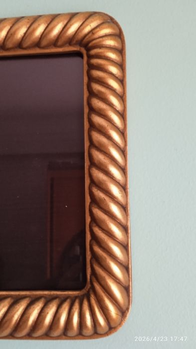 Moldura lacagem ouro velho