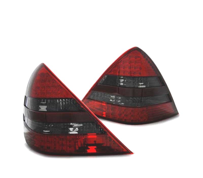 FAROLINS TRASEIROS LED PARA MERCEDES R170 SLK 96-04 RED SMOKED VERMELHO FUMADO ESCURECIDO