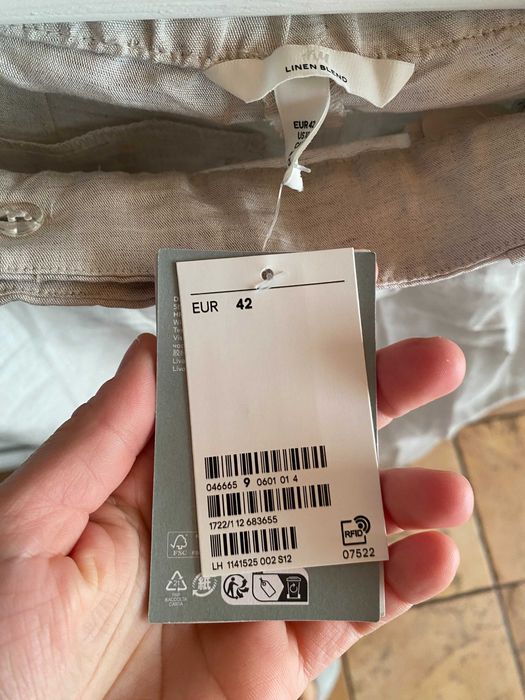 Spodnie lniane H&M rozm. 42
