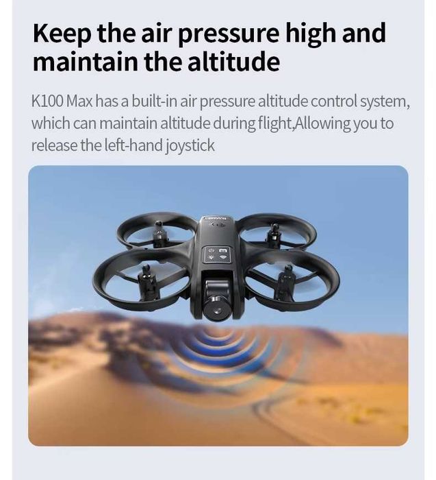 Dron K100 MAX pilot z ekranem + bateria gratis.