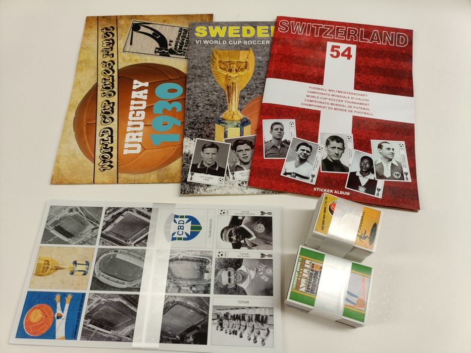 Set Uruguay 30 + Swiss 54 + Sweden 58 WORLD CUP SOCCER ALBUMS