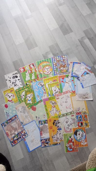Cała kolekcja karteczek z dalmatyńczyków Disney (naklejka, komplety, zwykłe)