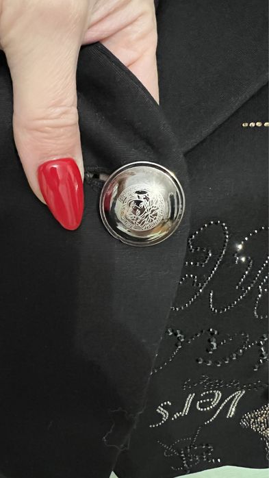 Garnitur Versace meduza 40 czarny cyrkonie kamienie