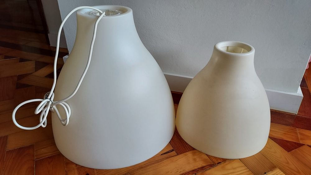 Abajour candeeiro IKEA branco fosco