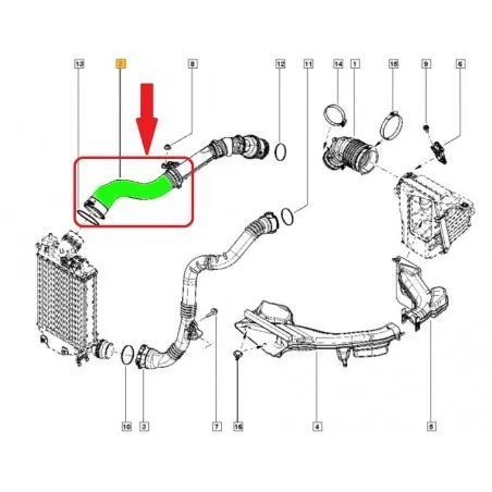Tubo Intercooler Renault Megane 4 IV Scenic 1.5 Dci Kadjar Qashqai 2