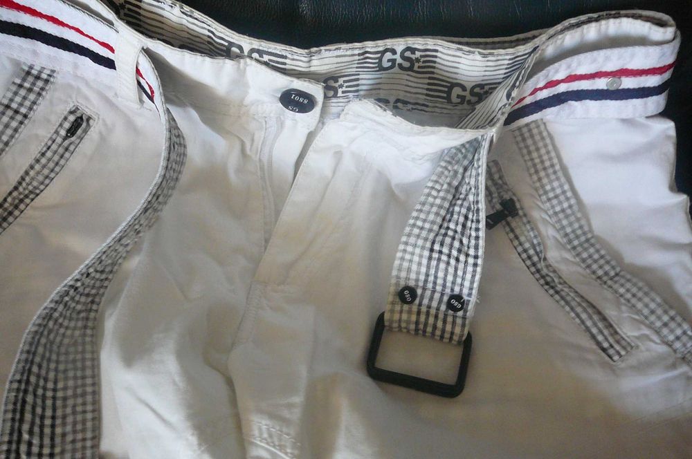 spodnie białe jeans  rybaczki + gratis kubek THE DOG