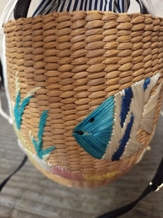 Плетёная  летняя сумка