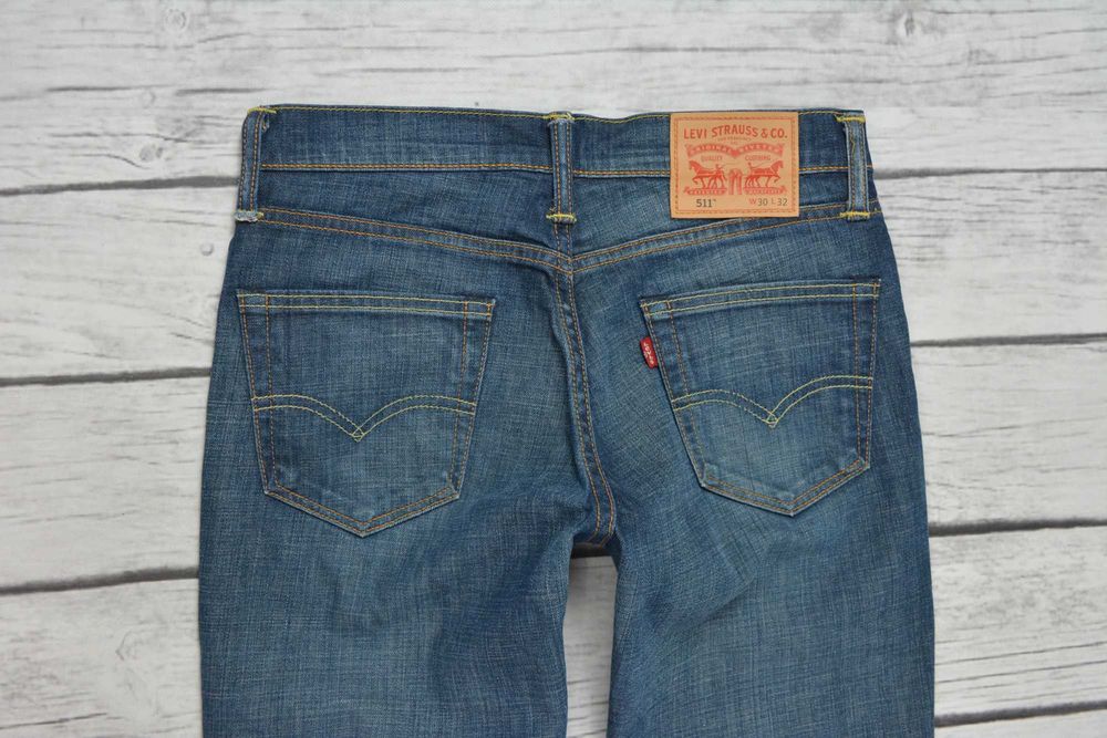 Levis 511 Slim Taper Kultowe Jeansy Stretch W30 L32 30/32 pas:80-83