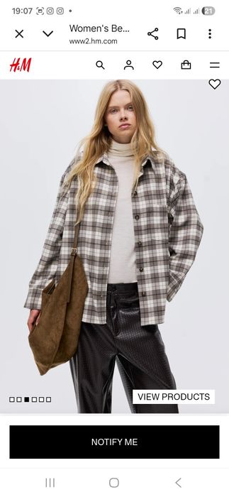 Фланелева сорочка H&M